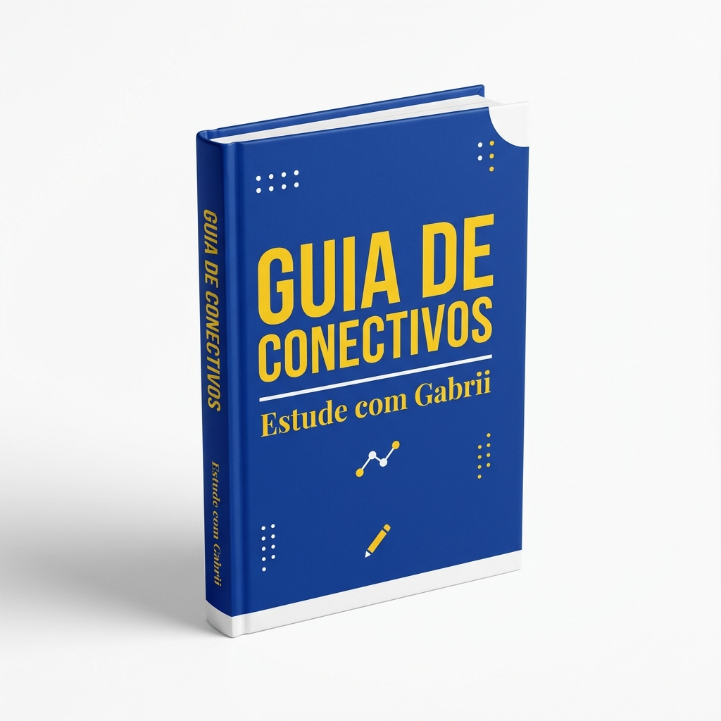 Capa 3D do Guia de Conectivos Nota 10